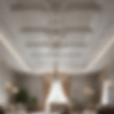Modern Ceiling Aesthetics An elegant ceiling design showcasing modern aesthetics