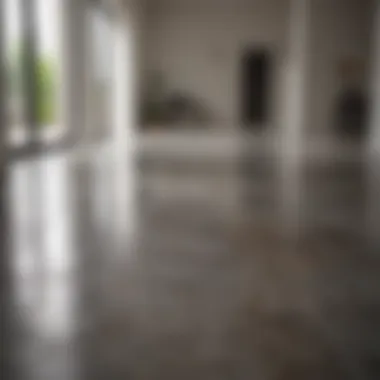 Post-Removal Clean Floor Clean floor after tile removal