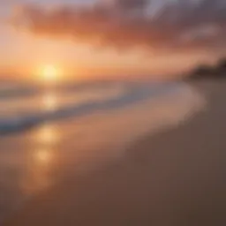 Stunning view of Corpus Christi beach at sunset