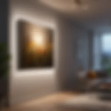 Artful Accent Lighting Accent lighting highlighting artwork on a modern gallery wall