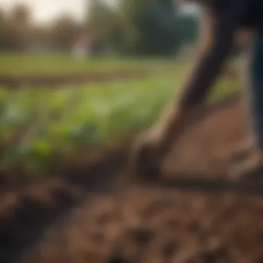 Visual guide on applying organic fertilizer to potato fields