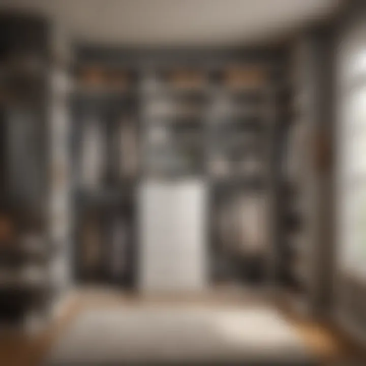 Diagram illustrating efficient use of closet space