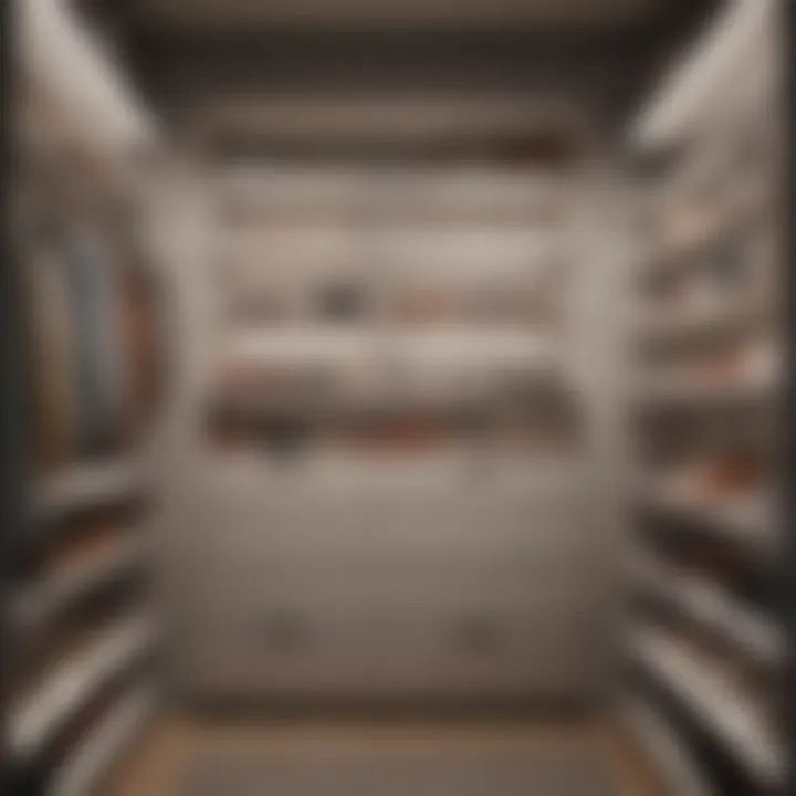Graphic representation of closet organization strategies