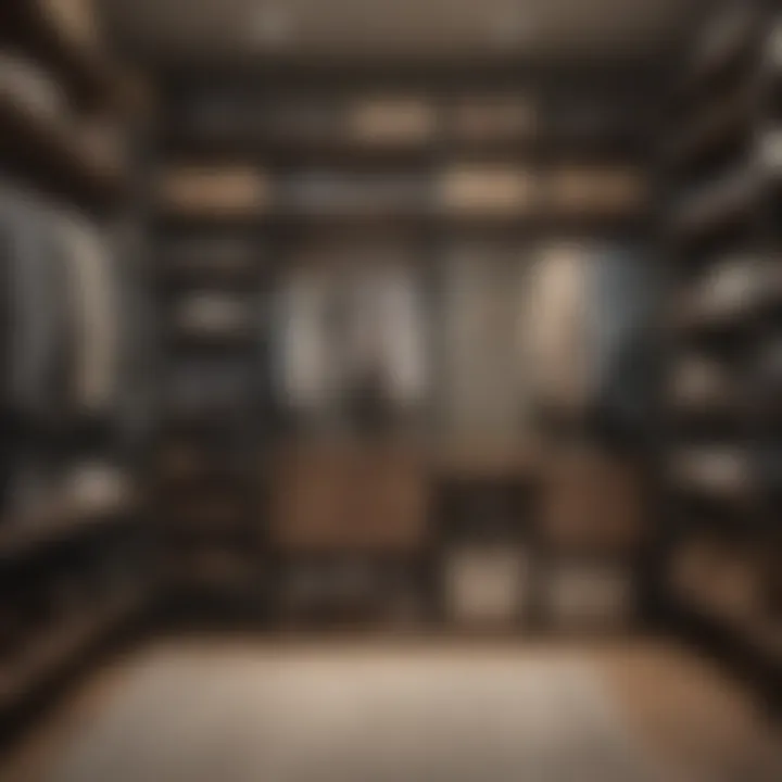 Visual comparison of standard and customized closet shelves
