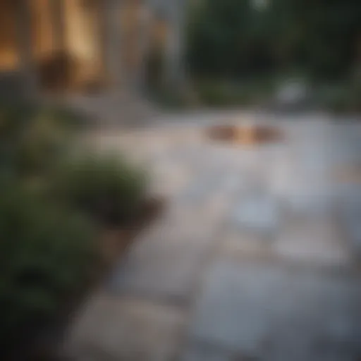 A luxurious stone patio with diverse textures