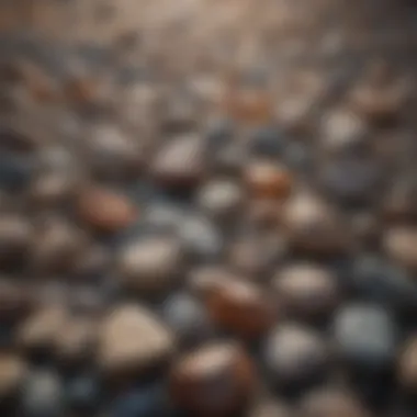 An assortment of natural stones for landscaping