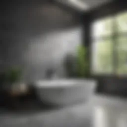 Elegant bathroom tiles showcasing modern design.