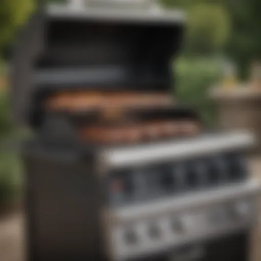 A high-quality gas barbeque grill with multiple burners