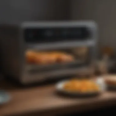 A variety of dishes cooked in a convection air fryer toaster oven