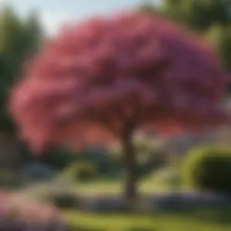Vibrant flowering tree in full bloom