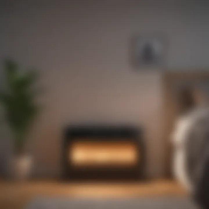 User-friendly heater in a cozy bedroom