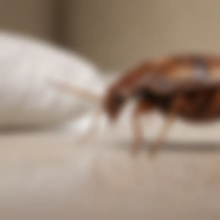 Applying homemade bed bug spray