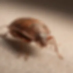Close-up of a bed bug on fabric