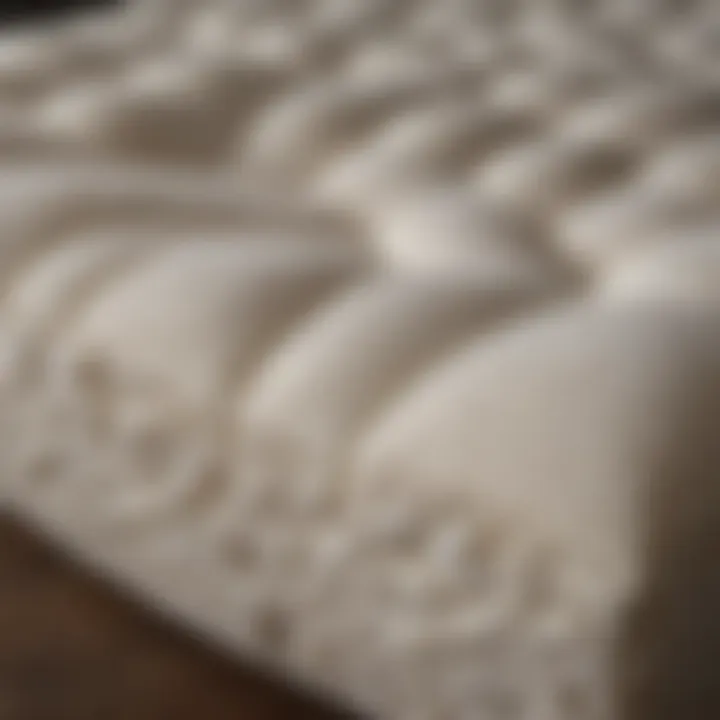 Close-up of memory foam texture demonstrating support and comfort