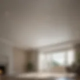 Before and after comparison of popcorn ceiling removal