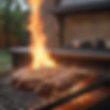 Propane grill producing flames while grilling