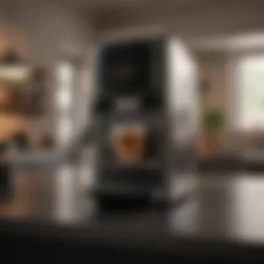 Modern Design Coffee Maker A sleek single cup coffee maker showcasing modern design.