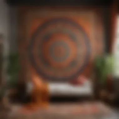 Intricate Tapestry in Bohemian Nursery Bohemian-inspired nursery wall with intricate tapestry and vibrant colors