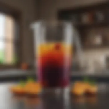 Detox Juice Blend A glass filled with a colorful detox juice blend