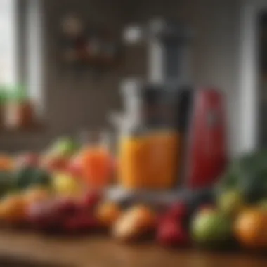 Fresh Ingredients for Juicing A vibrant array of fresh fruits and vegetables ready for juicing
