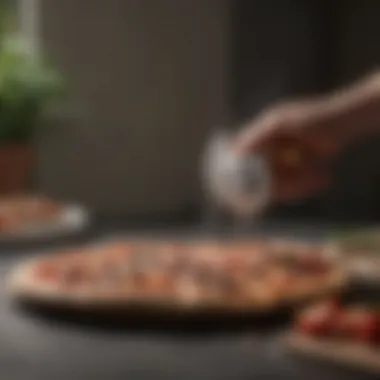 Breville Pizza Peel in Action Breville pizza peel in action with a gourmet pizza