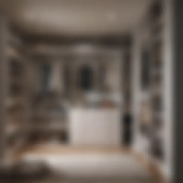 Modern minimalist built-in closet with sleek finishes and ample storage.
