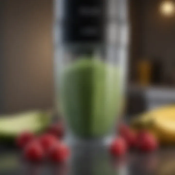 A close-up of sharp blender blades designed for efficient smoothie blending.