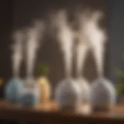 Illustration of different types of humidifiers