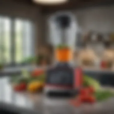 Vitamix in Action with Fresh Ingredients Close-up of Vitamix blending fresh ingredients
