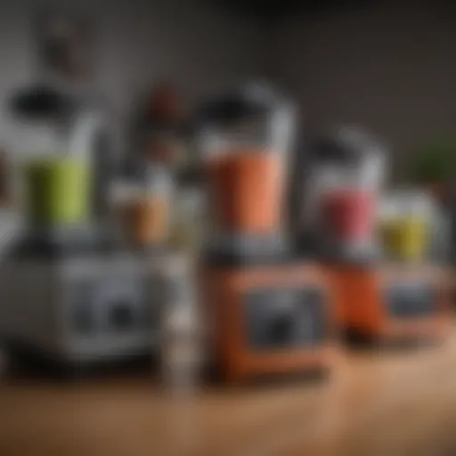 Showcase of various Vitamix models lined up