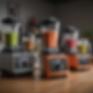Diverse Vitamix Model Showcase Showcase of various Vitamix models lined up