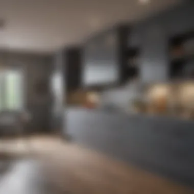 Striking Bold Walls Complementing Gray Cabinets Bold wall color enhancing gray kitchen cabinetry