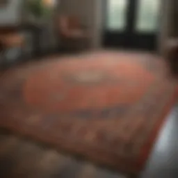 A well-maintained area rug with vibrant colors