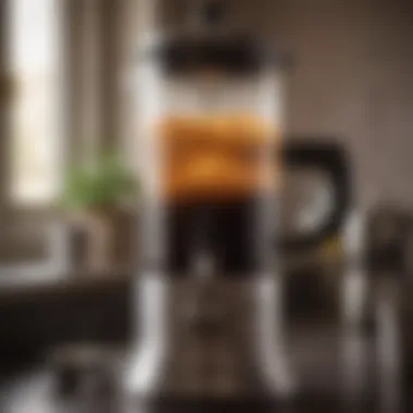 Pristine Coffee Percolator A pristine coffee percolator ready for cleaning