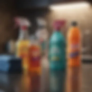 Assorted Cleaning Products for Front Lights Various cleaning products for front car lights on a countertop