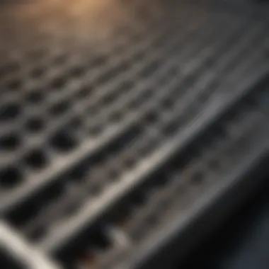 Detailing Grill Grates for Optimal Cleanliness A close-up view of grill grates demonstrating effective cleaning techniques