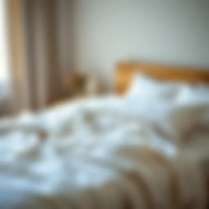 Well-maintained bedding on a freshly made bed