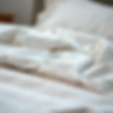Close-up of high-thread-count sheets