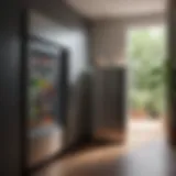 Innovative compact refrigerator integrated into a stylish kitchen setting