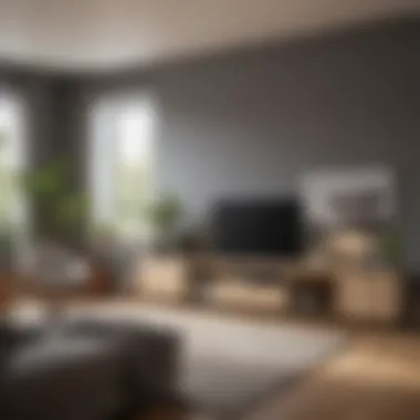 Multi-Functional Furniture for Urban Living Multi-functional furniture with integrated appliances in a cozy living room