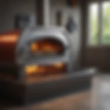 A sleek modern gas pizza oven designed for efficiency and convenience.