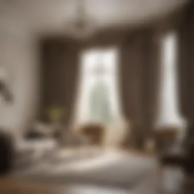 Luxurious 72x80 Curtains in an Elegant Living Room Elegant living room adorned with luxurious 72x80 curtains