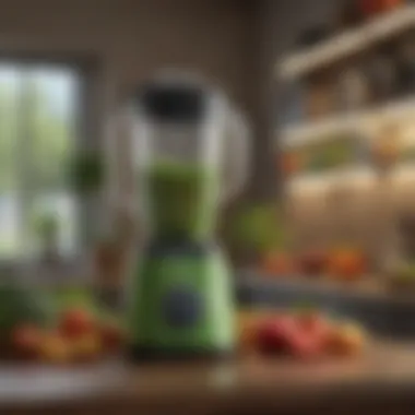 Bliss Blender Enhancing Healthy Living Bliss Blender in use, blending fresh ingredients for a healthy lifestyle