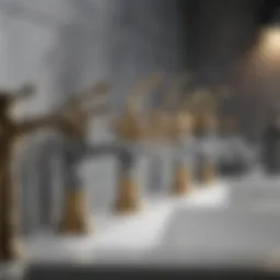 Illustration of different types of taps