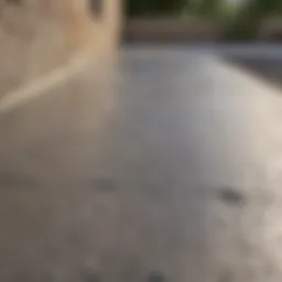 Well-prepared concrete surface ready for painting