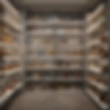 Modern Pantry with Adjustable Shelving Modern pantry featuring adjustable shelving