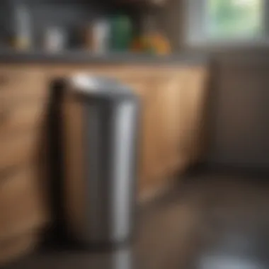 Seamless Installation in Modern Kitchens Close-up of a trash can installation in a kitchen