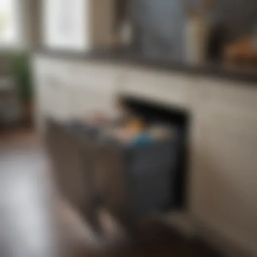 Sleek under-counter trash can integrated with cabinetry