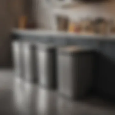 Variety of Under-Counter Trash Can Designs Different styles of under-counter trash cans displayed