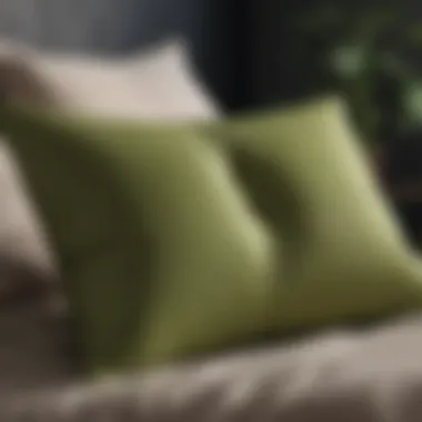 User testimonials showcasing satisfaction with the Avocado Green Pillow